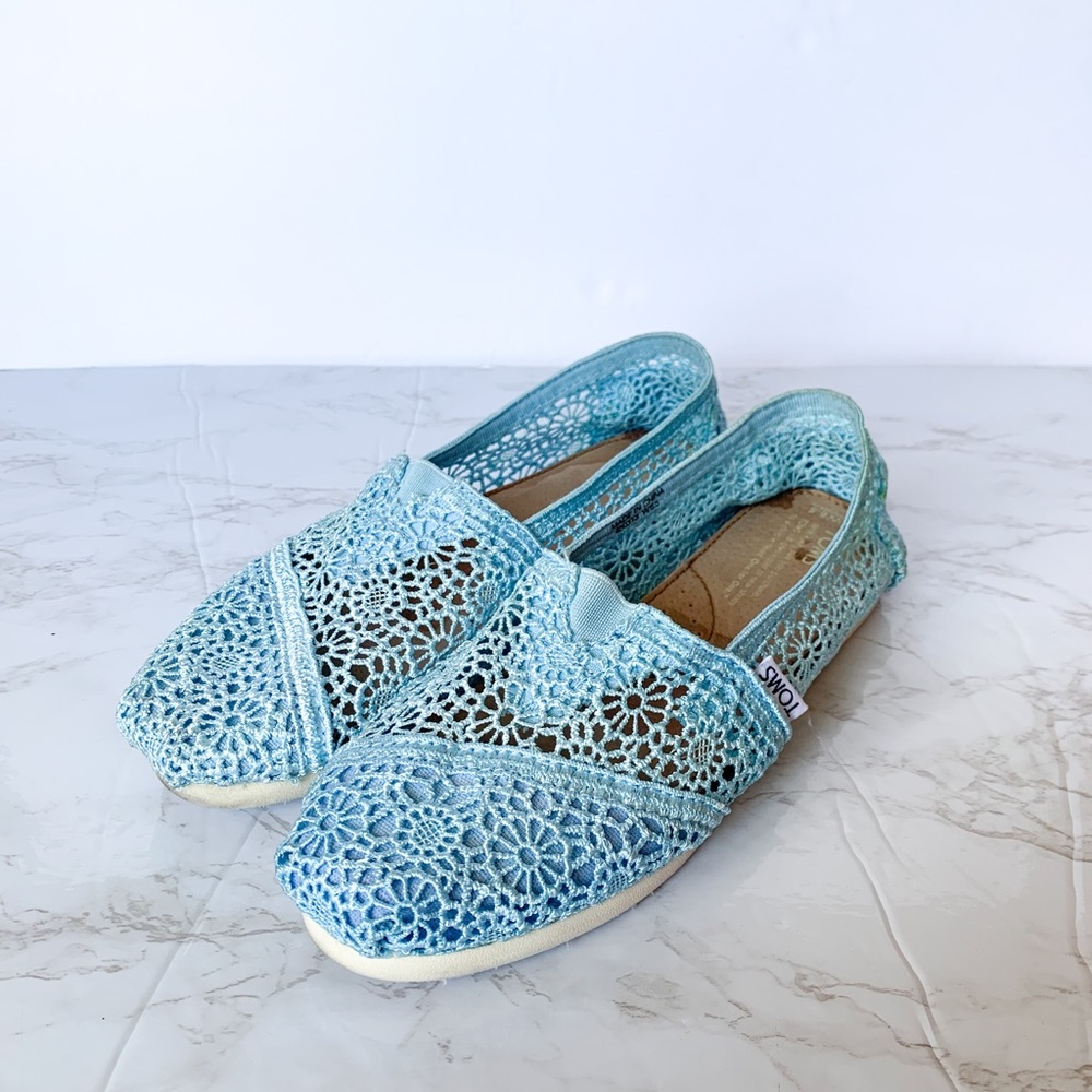 TOMS | Moroccan Crochet Slip-On (Baby Blue)